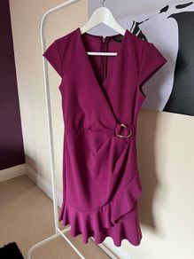 Lipsy Dress with Lace - Size 8