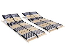 Slatted Bed Bases 2 pcs with 42 Slats 7 Zones 90x200 cm
