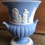 Vintage Wedgwood Blue Jasperware Miniature Urns Image 7
