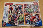 Set of 4 x 100 piece Superhero jigsaws