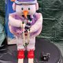 Vintage ski boarding Snowman Image 2
