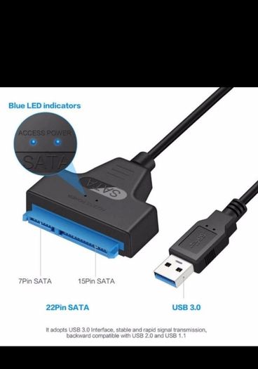 USB SATA 3 Cable Sata To USB 3.0 Adapter UP To 6 Gbps Support 2.5Inch External SSD HDD Hard Drive 22 Pin Sata III A25 2.0