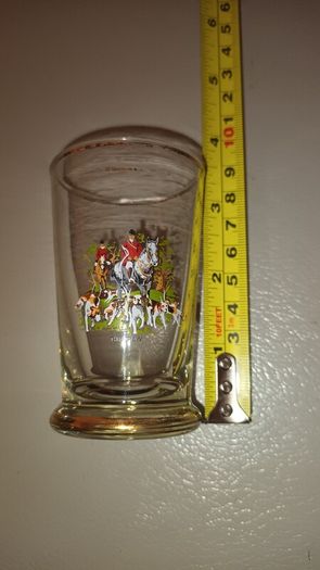 fox hunting shot glass