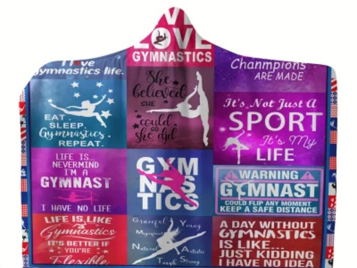 Hooded blanket gymnastics