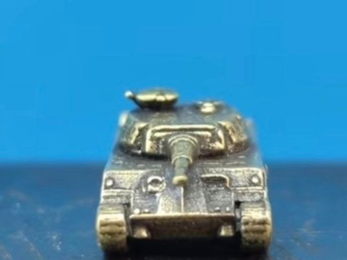 Miniature brass German panther tanks (4) aprox scale 1/350- 1/400 .