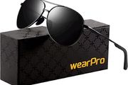 Polarised-Sunglasses-Mens-Womens-Pilot Sunglasses Unisex UV400 Protection Polarized Sun Glasses Black Sunglasses Unisex Classic Vintage Style Ultralight Shades For Cycling Driving Fishing