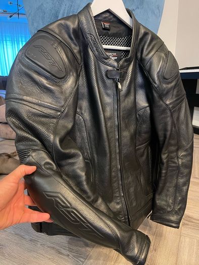 rst leather motorbike jacket as new