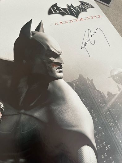 Kevin Conroy Signed Batman Arkham City Poster