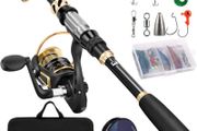 Telescopic Fishing Rod and Spinning Reel Combo Set with Fishing Line, Fishing Lures Kit &amp; Accessories and Carrier Bag for Saltwater Freshwater (FREE POSTAGE)