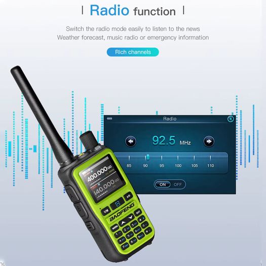 Baofeng UV 5R Mini Walkie Talkie Bluetooth Programming Frequency Dual PTT Band Type-C AM FM Ham 2 Way Radio For Hiking