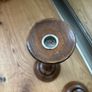 Tall Wooden Candle Holders Image 3