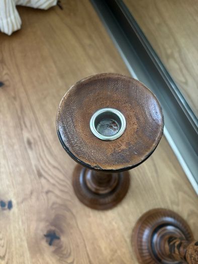 Tall Wooden Candle Holders