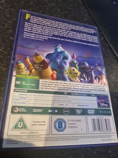 Monsters inc. DVD