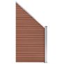 WPC Fence Set 1 Square + 1 Slanted 273x186 cm Brown Image 3