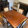 Vintage Solid Wood Upholstered Dining Chairs Set of 6 Image 4