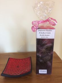 Irish Handcrafted Scented Candle and Candle Holder