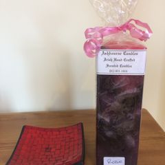 Irish Handcrafted Scented Candle and Candle Holder