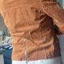 Vintage Tan Suede 100% Leather Biker Jacket Moto Jacket Image 6