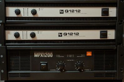 Professional Power Amplifier Stack - EV Q1212 (x2) & JBL MPX1200 (Will Sell Separately or Bundle)