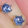 Tanzanite Natural 0.5ct earrings S925 GRA Certified Image 2