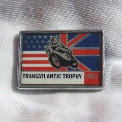 TRANSATLANTIC TROPHY 1980 (Anglo-American Match Motorcycle Races) - a rare badge
