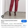 real leather suede red trousers Image 6