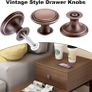 NEW SALE | 24PCS Vintage Cabinet Knobs, Chic Drawer Knobs, Antique Style Kitchen Cupboard Handles, 30mm Round Furniture Door Knobs Image 7