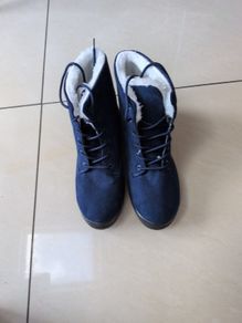 Unisex EO3 Faux Suede Navy Lightweight Ankle Boots.  S. 43 -10. New- No Tag.