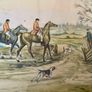 Set of Two Early 20th Century Vintage Framed Fox Hunt Lithographs Image 8