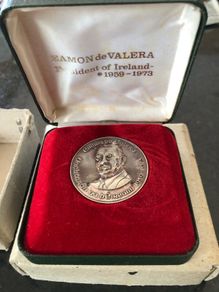 Solid Silver Irish Devalera Medal