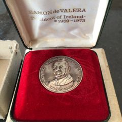 Solid Silver Irish Devalera Medal
