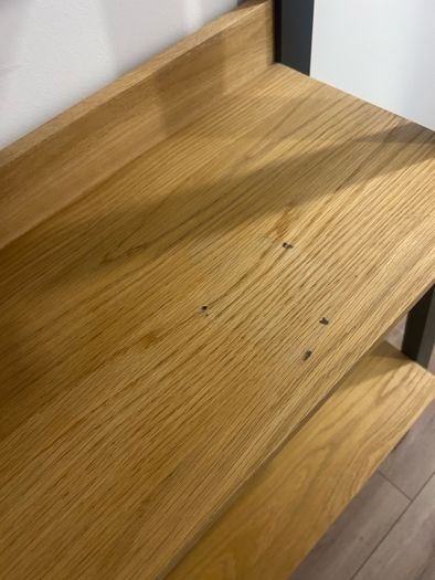 Oak & metal bookcase