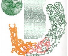 1996 France L'Imaginaire Islandais Joint issue with Ireland Commemorative stamps on A4 size illustrated sheet.