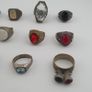 15 Old Fashioned Brass Rings Rustic Decorative Jewellery Lot Image 5