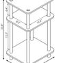 3-Tier Turn-N-Tube End Table, Side Table, Nightstand, Americano/Black (FREE SHIPPING) Image 5