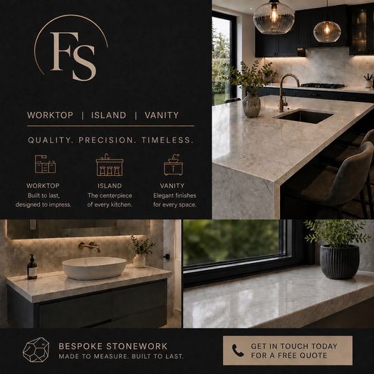 Worktops, island & vanities made for SUPPLY ONLY