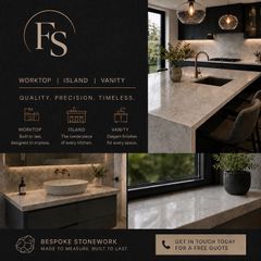 Worktops, island & vanities made for SUPPLY ONLY