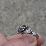MJW 1980's Sterling Silver Floral Ring Image 7