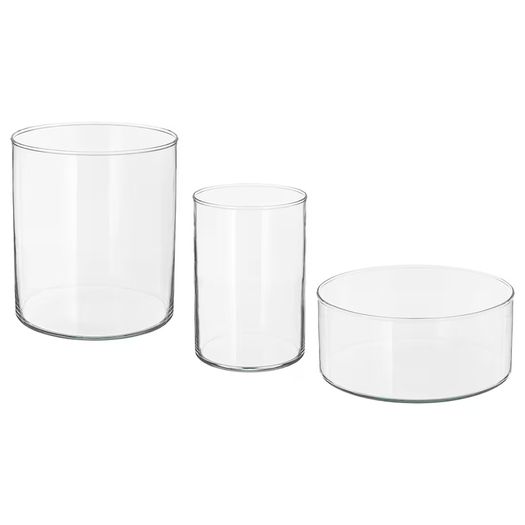 Glass vases - assortment of 6