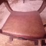3 Antique X-Frame Oak Armchairs Image 9