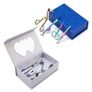 Eyelash Curler Set in Elegant Box with Mirror - Eyebrow Tweezers, Scissors - SILVER Image 3