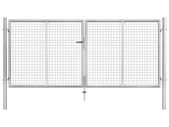 Garden Gate Galvanised Steel 306x175 cm Silver