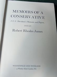 Memoirs Of A Conservative  1910 > 1937
