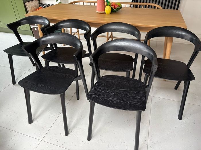 Genuine Ethnicraft BOK dining chairs | set of 6 | excellent condition