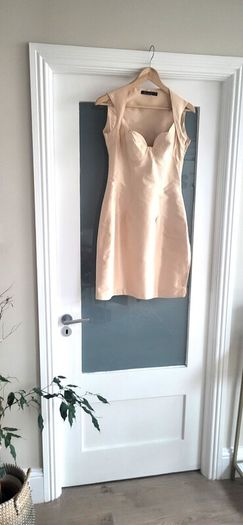 Marios Schwab contemporary natural bodycon Sz S (Fit 8-10UK) - Rrp 495 (New)