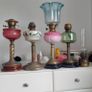 nice antique oil lamps Image 3