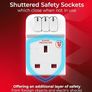 Three Socket Surge Protected Adaptor with Individual Switches Image 4