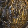Vintage embossed brass wall plate Image 2