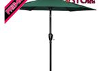 2.28M Patio Umbrella Outdoor Table Market Yard Umbrella with Push Button Tilt, Green MULTIPLE COLOURS AVAILABLE (FREE SHIPPING)