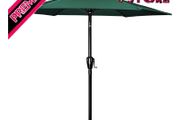 2.28M Patio Umbrella Outdoor Table Market Yard Umbrella with Push Button Tilt, Green MULTIPLE COLOURS AVAILABLE (FREE SHIPPING)